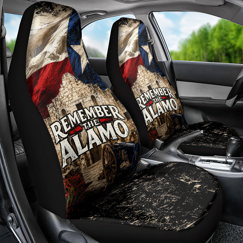 Remember The Alamo Texas Flag Car Seat Cover Distressed Historical Texan Pride