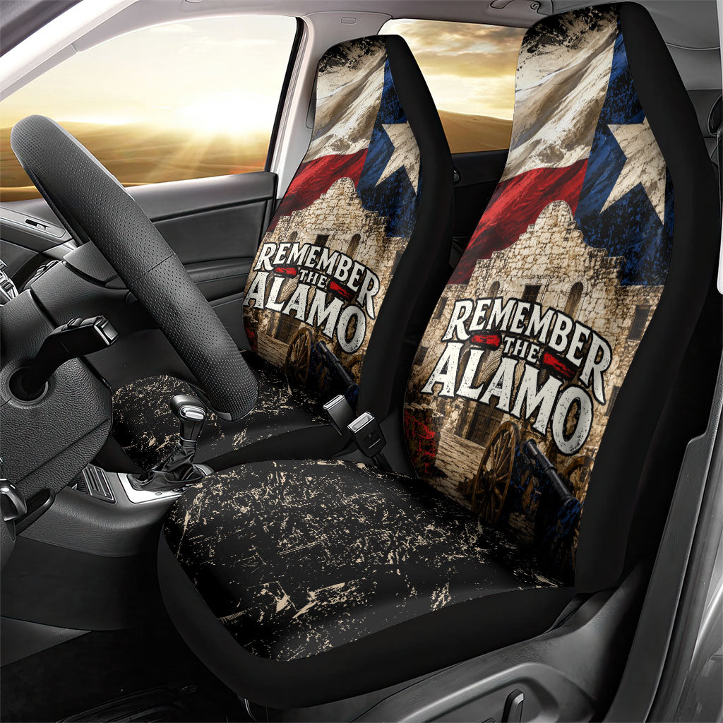 Remember The Alamo Texas Flag Car Seat Cover Distressed Historical Texan Pride