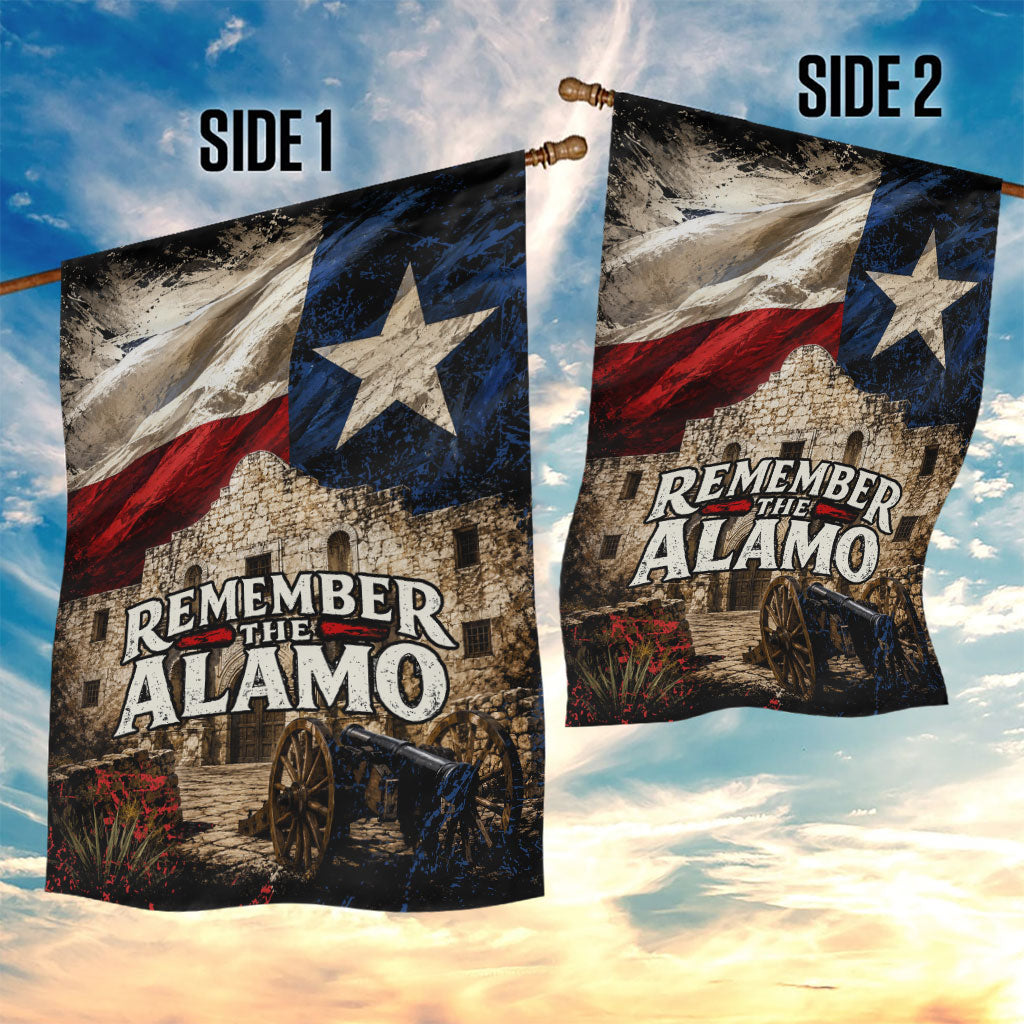 Remember The Alamo Texas Flag Garden Flag Distressed Historical Texan Pride