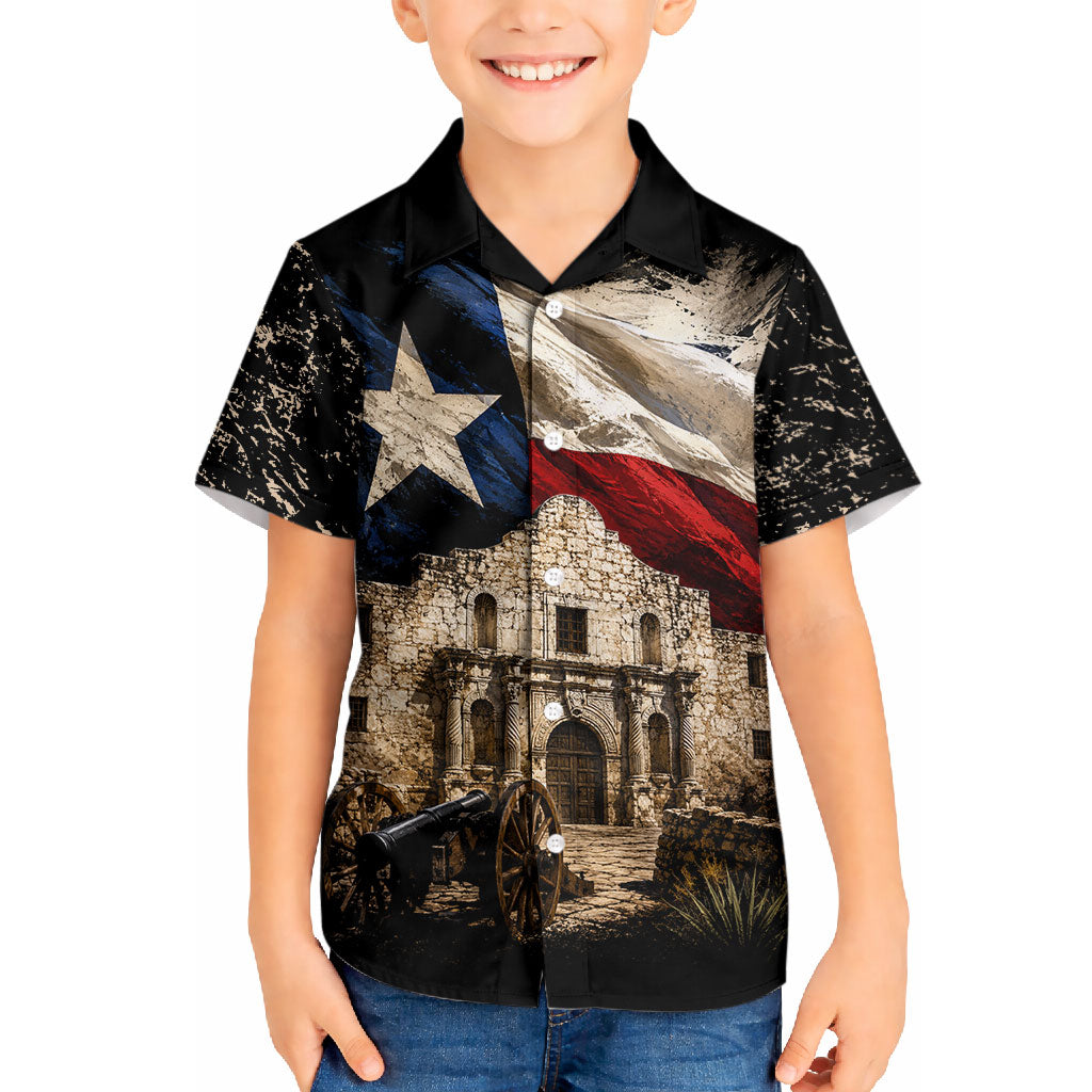 Remember The Alamo Texas Flag Hawaiian Shirt Distressed Historical Texan Pride