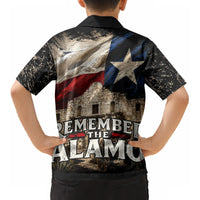 Remember The Alamo Texas Flag Kid Hawaiian Shirt Distressed Historical Texan Pride