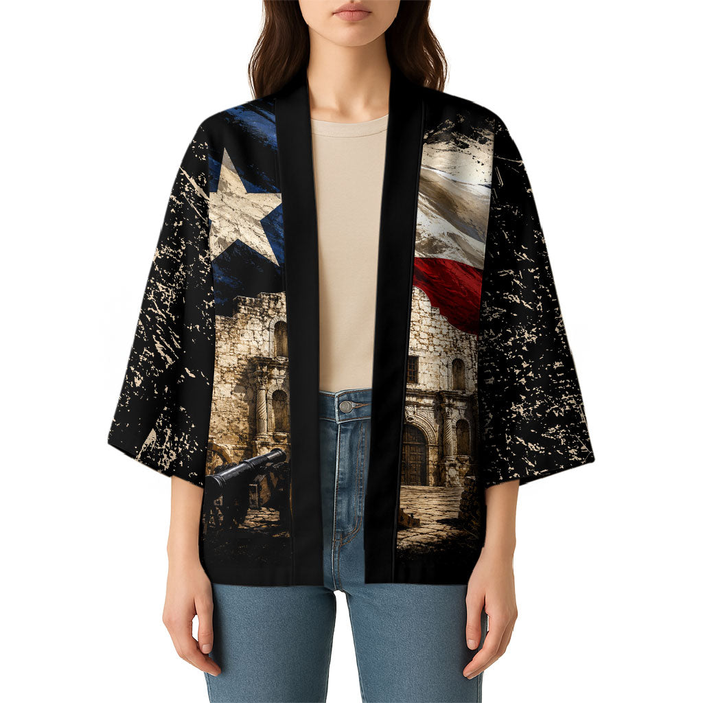 Remember The Alamo Texas Flag Kimono Distressed Historical Texan Pride