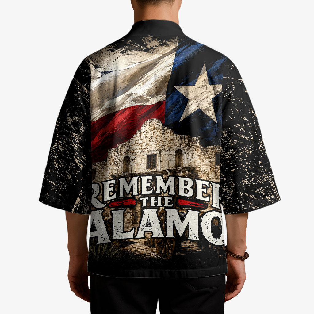 Remember The Alamo Texas Flag Kimono Distressed Historical Texan Pride