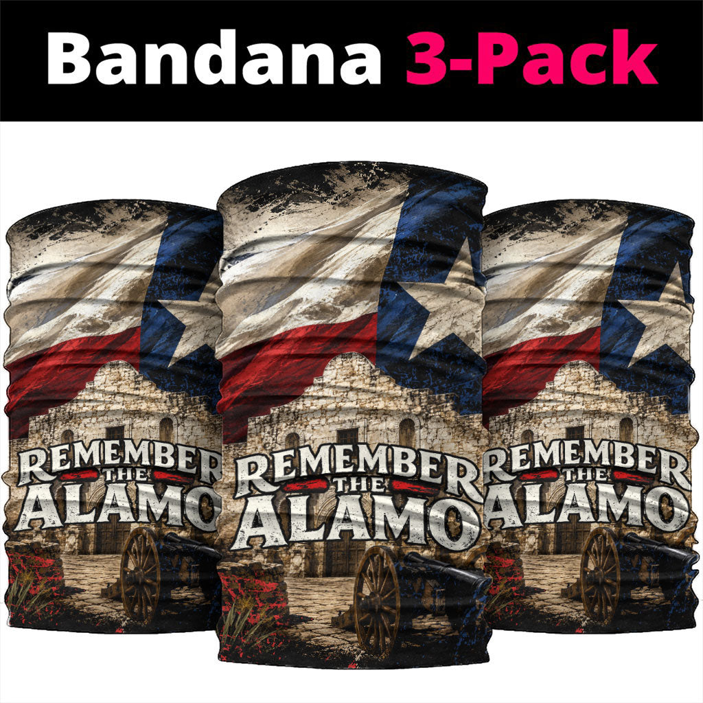 Remember The Alamo Texas Flag Neck Gaiter Distressed Historical Texan Pride