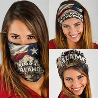 Remember The Alamo Texas Flag Neck Gaiter Distressed Historical Texan Pride