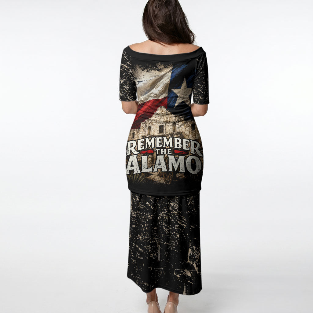 Remember The Alamo Texas Flag Puletasi Distressed Historical Texan Pride