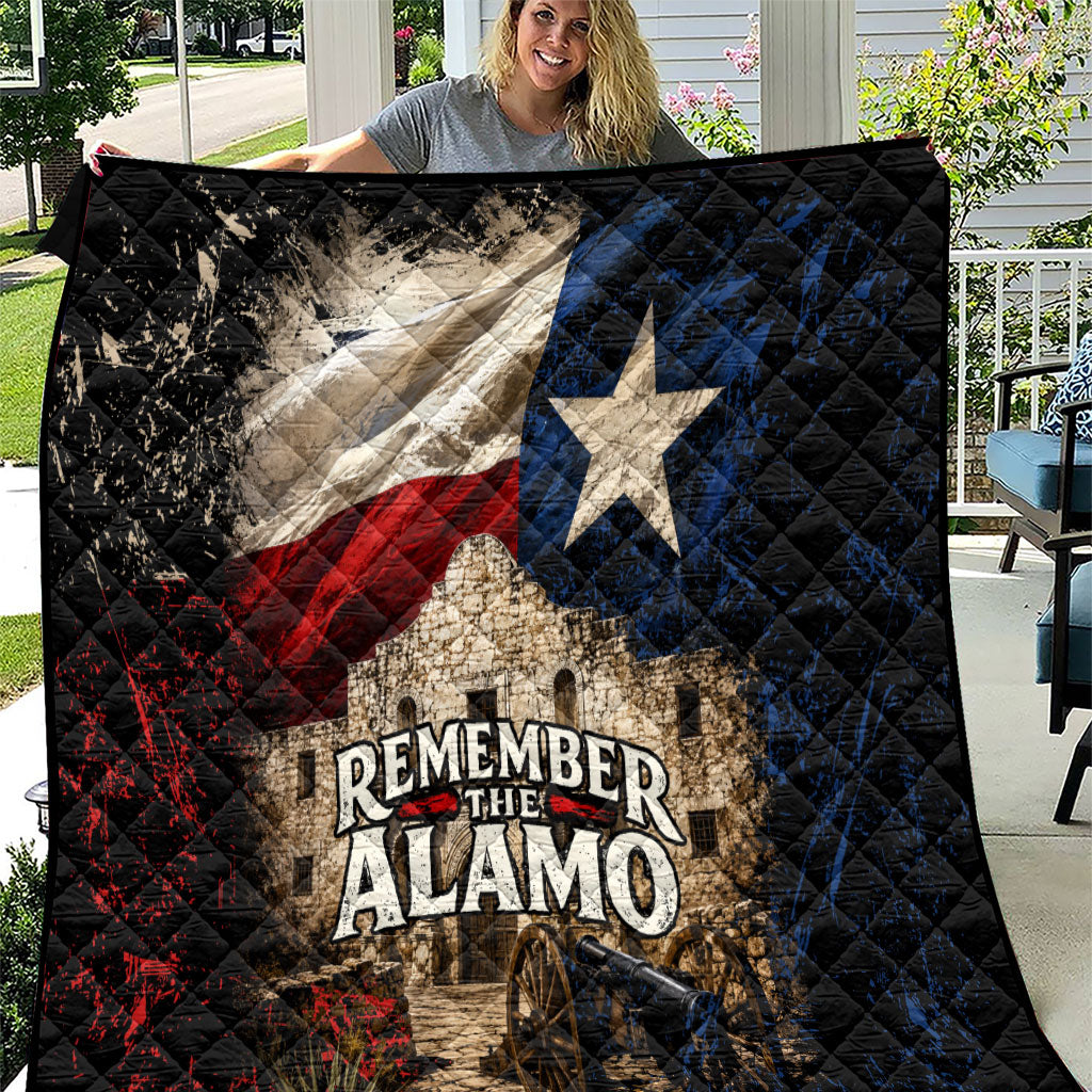 Remember The Alamo Texas Flag Quilt Distressed Historical Texan Pride