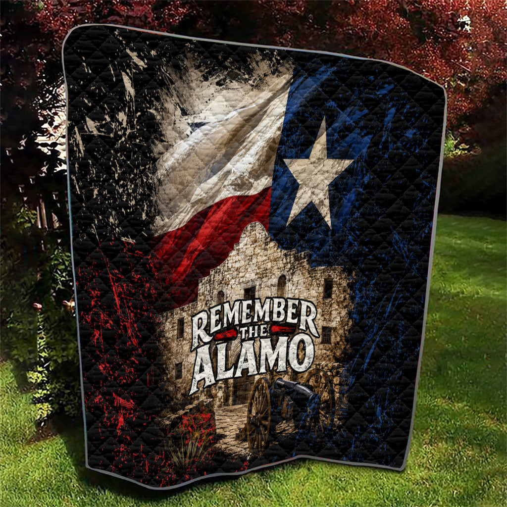 Remember The Alamo Texas Flag Quilt Distressed Historical Texan Pride