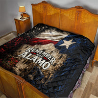 Remember The Alamo Texas Flag Quilt Distressed Historical Texan Pride