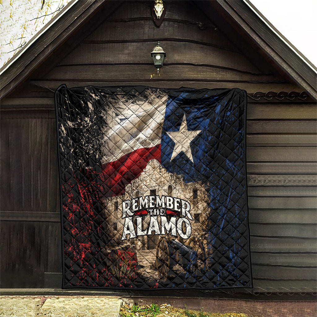 Remember The Alamo Texas Flag Quilt Distressed Historical Texan Pride
