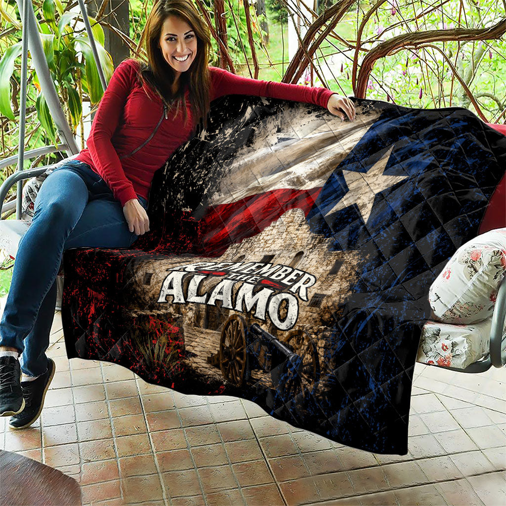 Remember The Alamo Texas Flag Quilt Distressed Historical Texan Pride