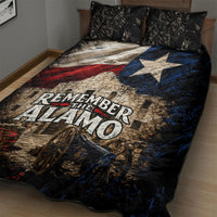 Remember The Alamo Texas Flag Quilt Bed Set Distressed Historical Texan Pride
