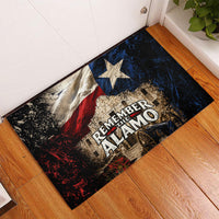 Remember The Alamo Texas Flag Rubber Doormat Distressed Historical Texan Pride