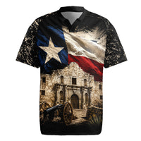 Remember The Alamo Texas Flag Rugby Jersey Distressed Historical Texan Pride