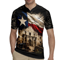 Remember The Alamo Texas Flag Rugby Jersey Distressed Historical Texan Pride