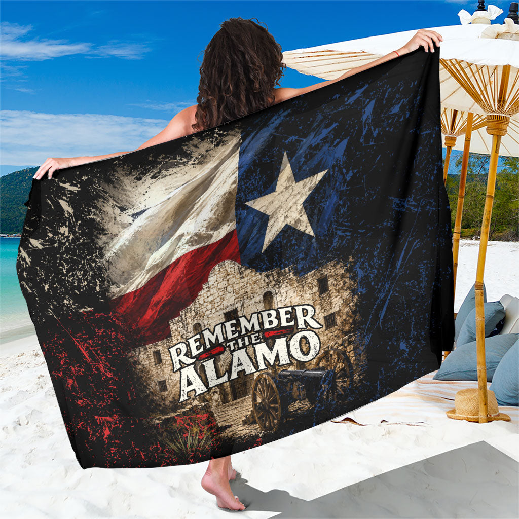 Remember The Alamo Texas Flag Sarong Distressed Historical Texan Pride