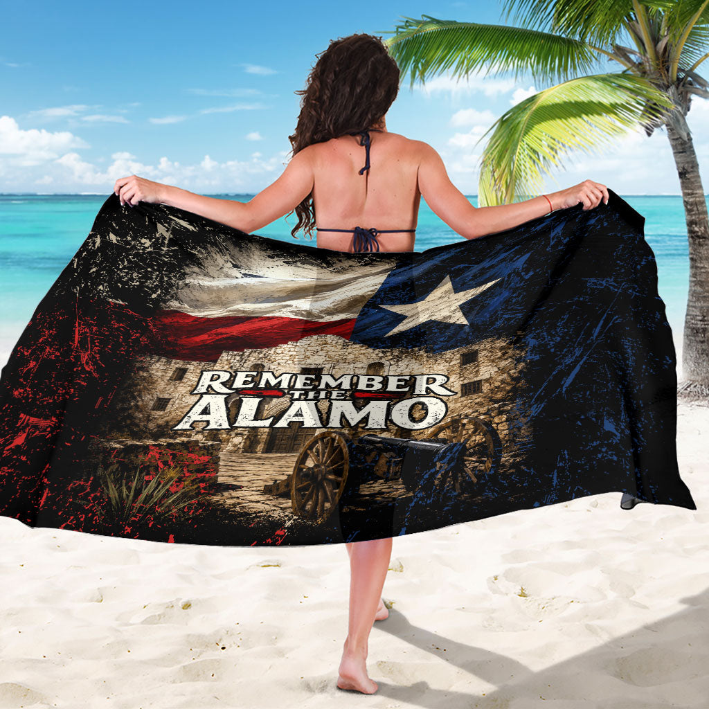 Remember The Alamo Texas Flag Sarong Distressed Historical Texan Pride