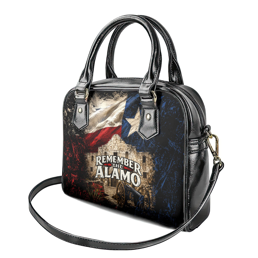 Remember The Alamo Texas Flag Shoulder Handbag Distressed Historical Texan Pride