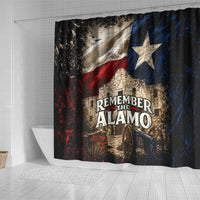 Remember The Alamo Texas Flag Shower Curtain Distressed Historical Texan Pride