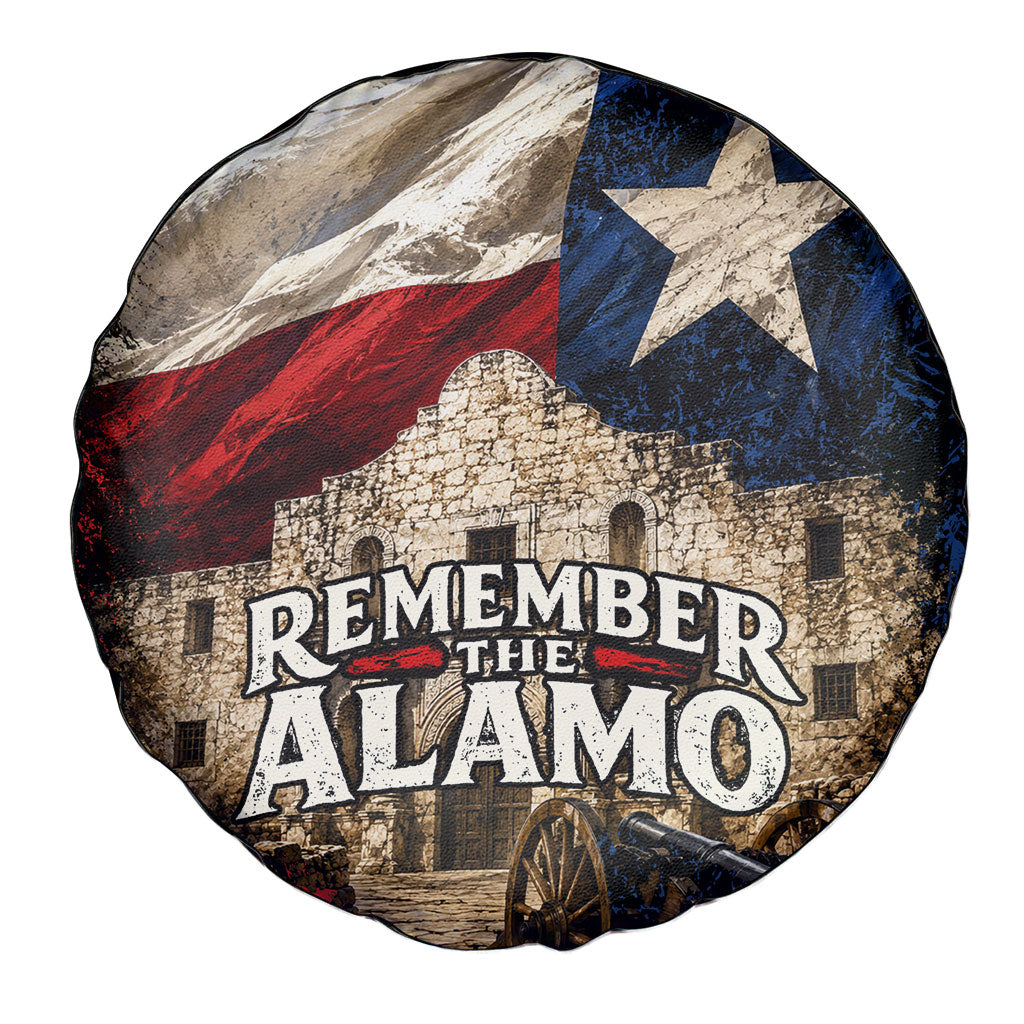 Remember The Alamo Texas Flag Spare Tire Cover Distressed Historical Texan Pride