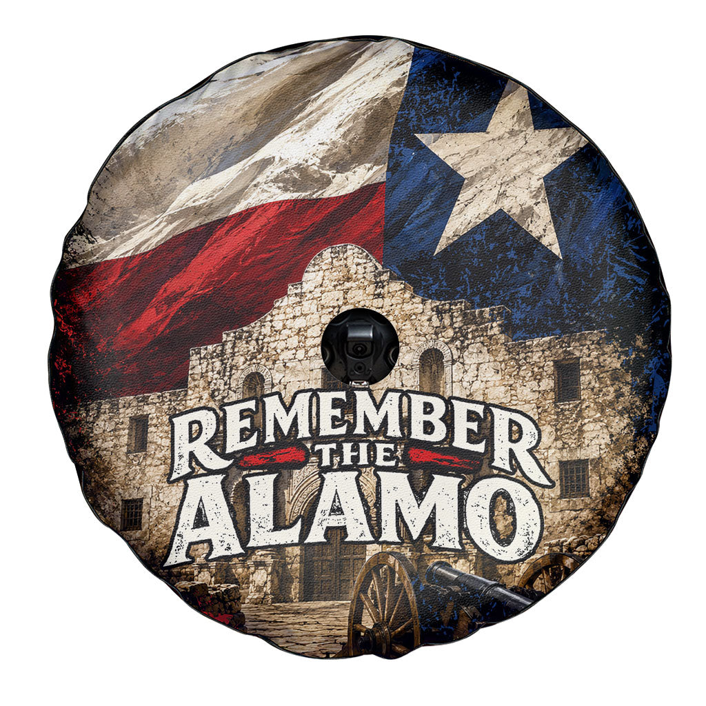 Remember The Alamo Texas Flag Spare Tire Cover Distressed Historical Texan Pride