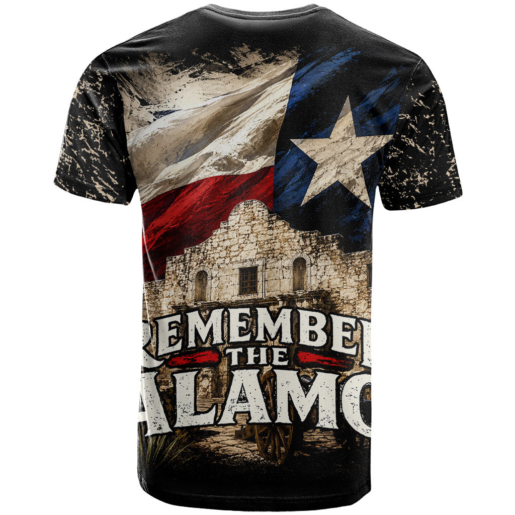 Remember The Alamo Texas Flag T Shirt Distressed Historical Texan Pride