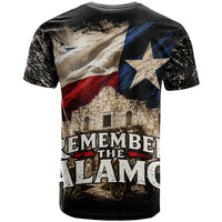 Remember The Alamo Texas Flag T Shirt Distressed Historical Texan Pride