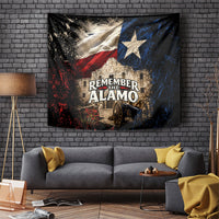Remember The Alamo Texas Flag Tapestry Distressed Historical Texan Pride