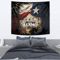 Remember The Alamo Texas Flag Tapestry Distressed Historical Texan Pride