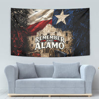 Remember The Alamo Texas Flag Tapestry Distressed Historical Texan Pride
