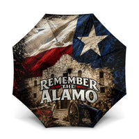 Remember The Alamo Texas Flag Umbrella Distressed Historical Texan Pride