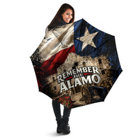 Remember The Alamo Texas Flag Umbrella Distressed Historical Texan Pride