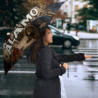 Remember The Alamo Texas Flag Umbrella Distressed Historical Texan Pride