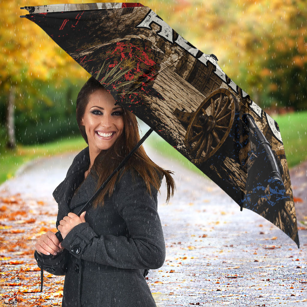 Remember The Alamo Texas Flag Umbrella Distressed Historical Texan Pride