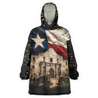 Remember The Alamo Texas Flag Wearable Blanket Hoodie Distressed Historical Texan Pride
