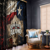 Remember The Alamo Texas Flag Window Curtain Distressed Historical Texan Pride