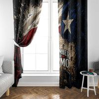 Remember The Alamo Texas Flag Window Curtain Distressed Historical Texan Pride