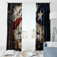 Remember The Alamo Texas Flag Window Curtain Distressed Historical Texan Pride