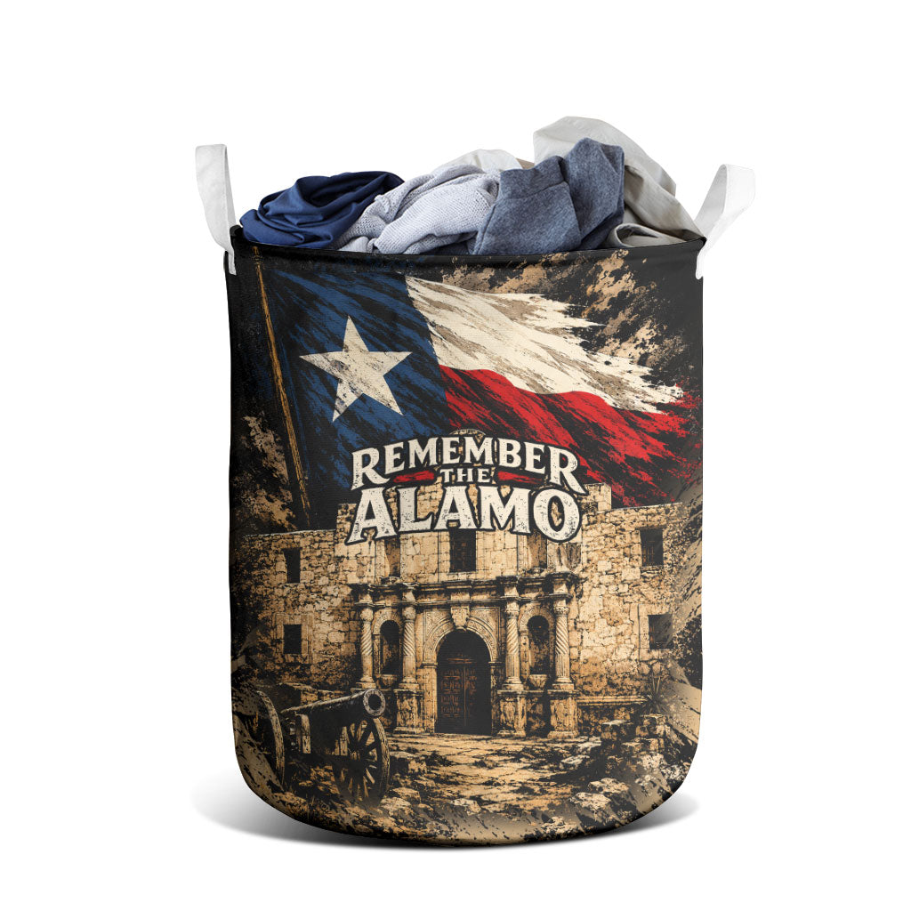 Remember The Alamo Texas Laundry Basket Texan Pride Historical Heritage