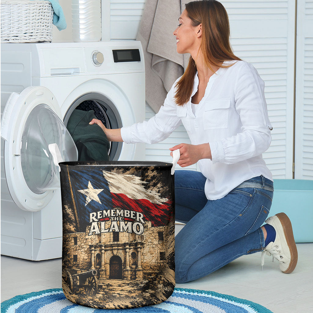 Remember The Alamo Texas Laundry Basket Texan Pride Historical Heritage