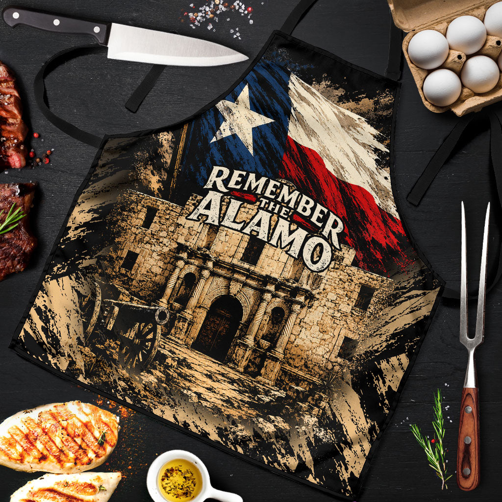 Remember The Alamo Texas Apron Texan Pride Historical Heritage