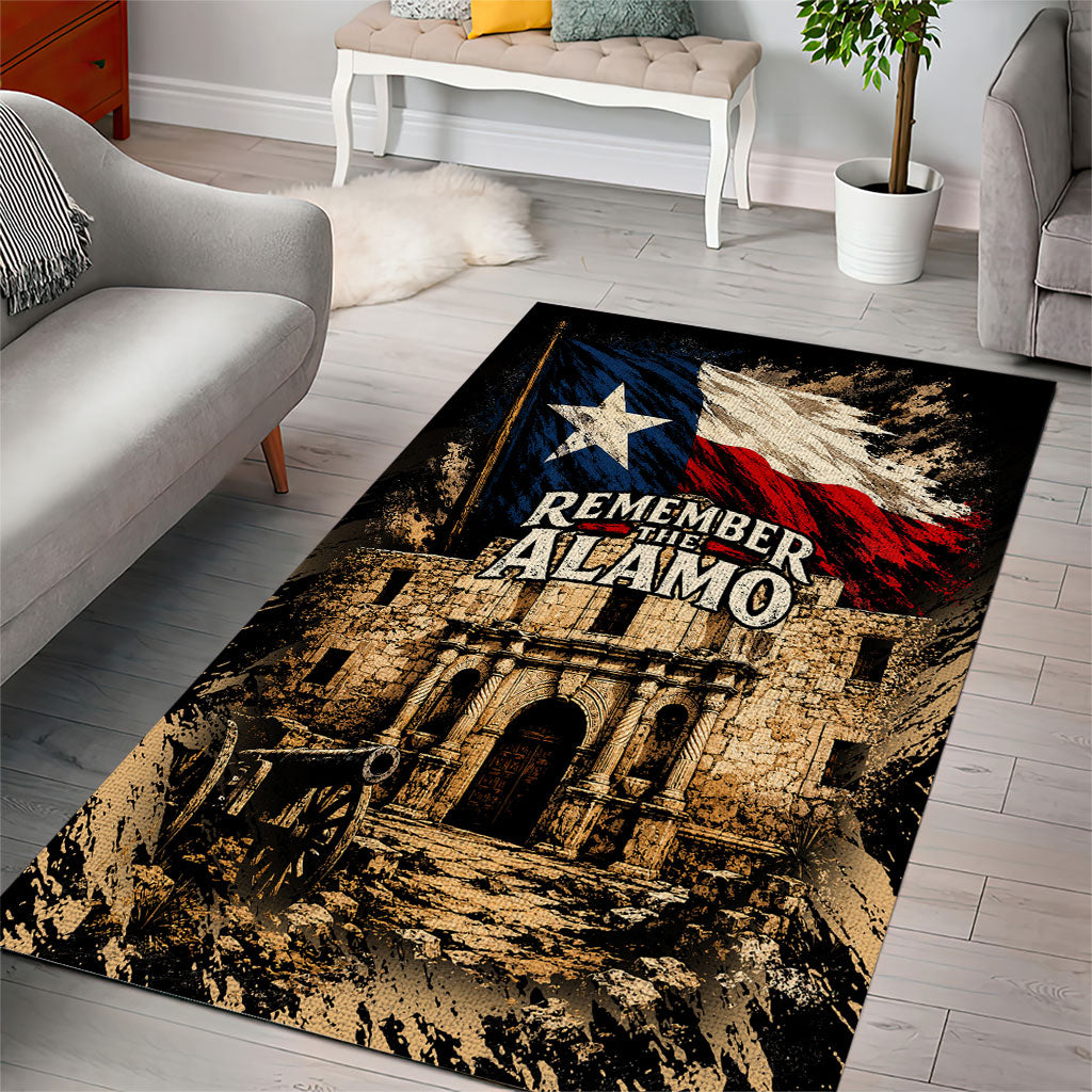 Remember The Alamo Texas Area Rug Texan Pride Historical Heritage