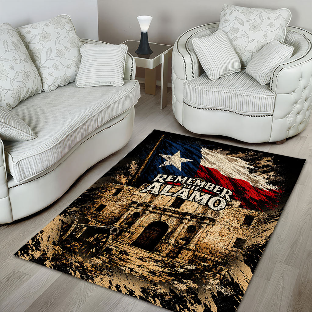 Remember The Alamo Texas Area Rug Texan Pride Historical Heritage
