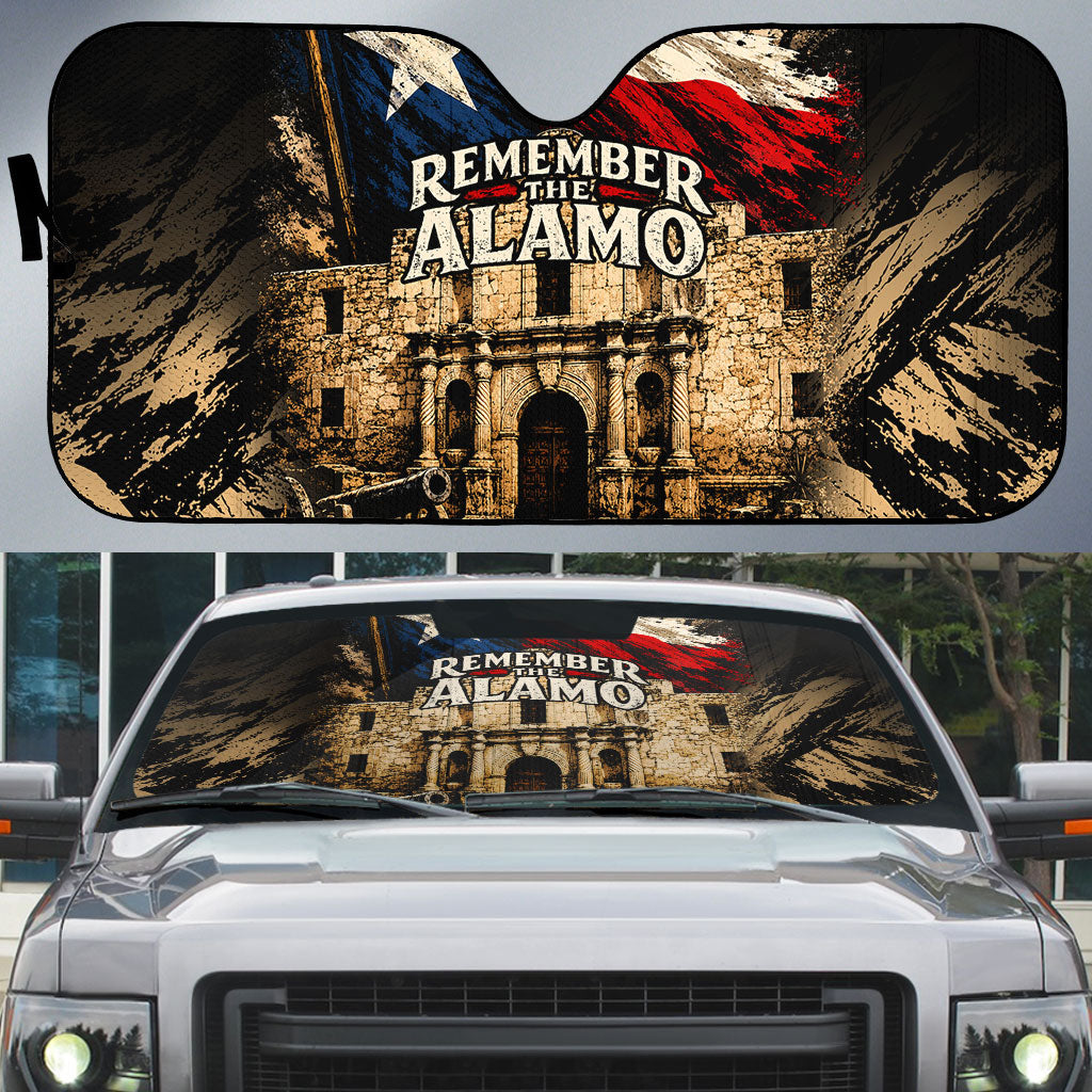 Remember The Alamo Texas Auto Sun Shade Texan Pride Historical Heritage