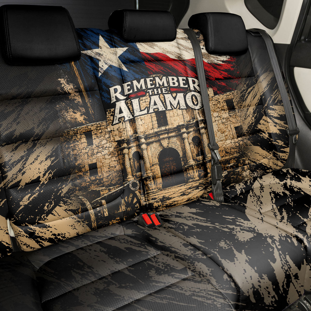 Remember The Alamo Texas Back Car Seat Cover Texan Pride Historical Heritage
