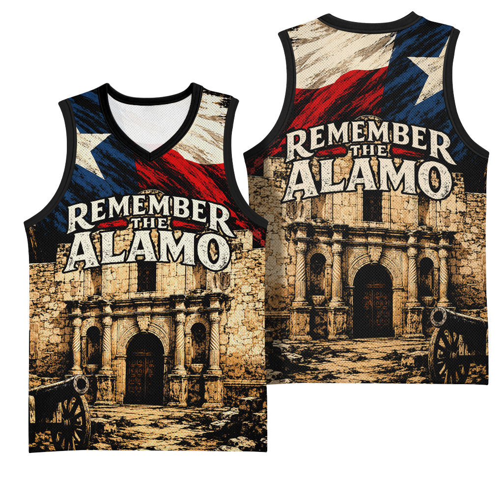 Remember The Alamo Texas Basketball Jersey Texan Pride Historical Heritage