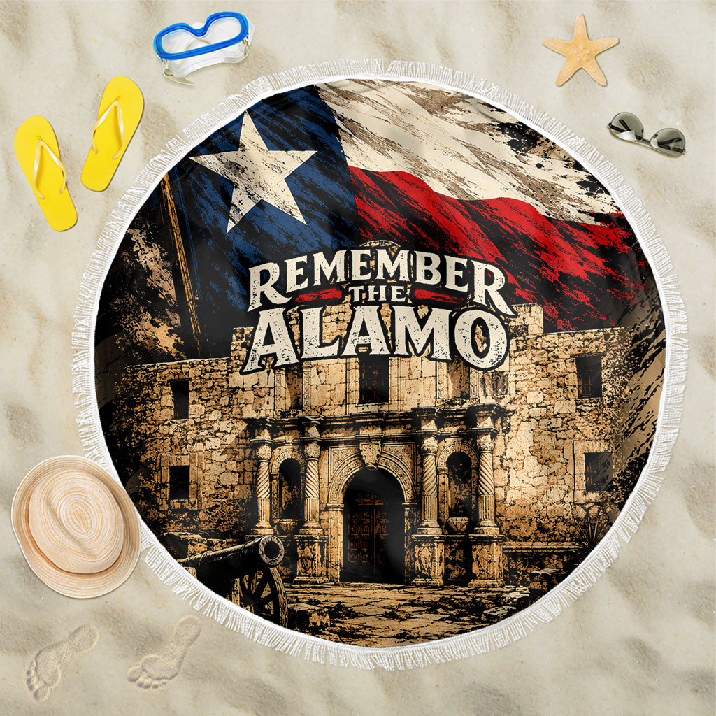 Remember The Alamo Texas Beach Blanket Texan Pride Historical Heritage