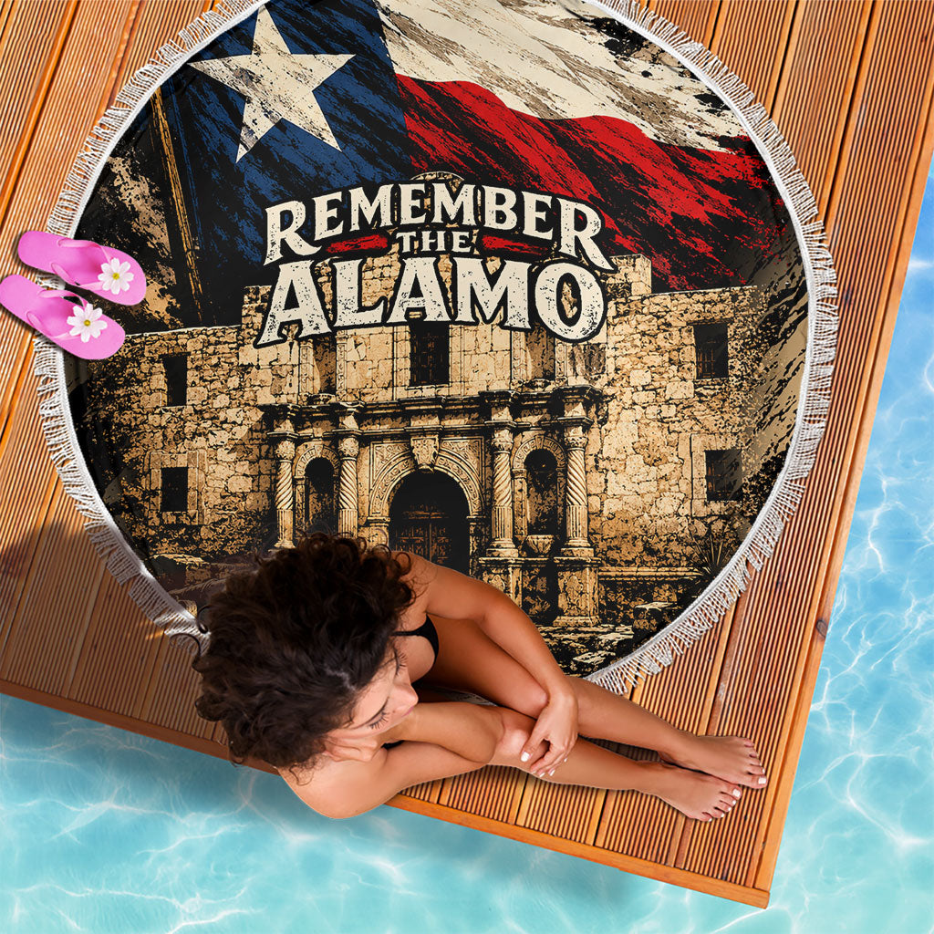 Remember The Alamo Texas Beach Blanket Texan Pride Historical Heritage