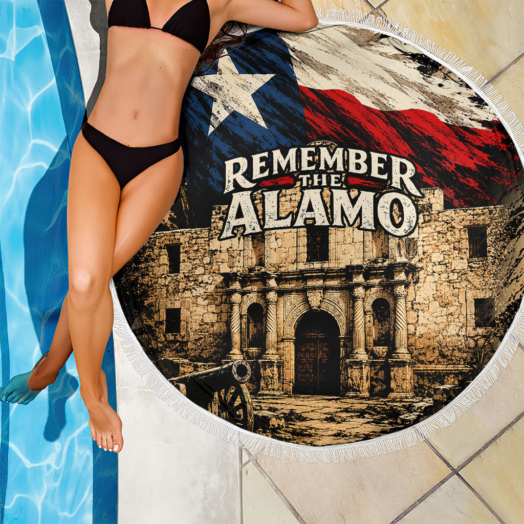 Remember The Alamo Texas Beach Blanket Texan Pride Historical Heritage