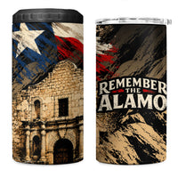 Remember The Alamo Texas 4 in 1 Can Cooler Tumbler Texan Pride Historical Heritage